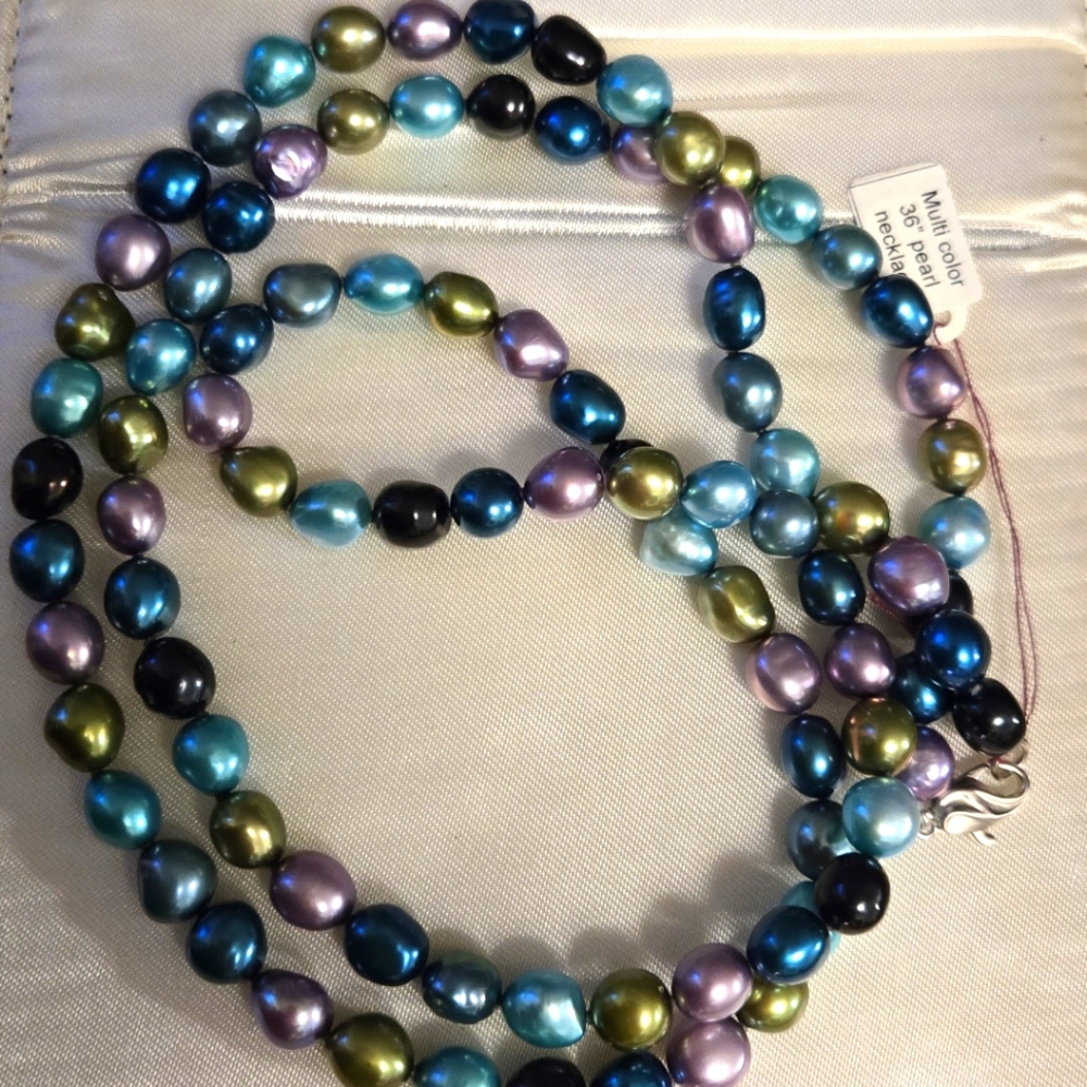 Honora 36" freshwater pearl necklace sterling silver clasp - Picture 1 of 6